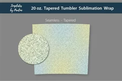 Candy Yellow Teal Glitter Seamless Tapered Skinny Sublimation Tumbler Wraps