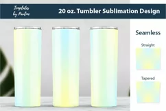 Candy Yellow Teal Ombre Seamless Skinny Sublimation Tumbler Wraps