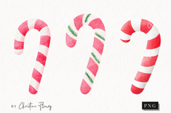 Cute Christmas Candy Cane Clipart | Christmas PNG Product Image 1