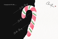 Cute Christmas Candy Cane Clipart | Christmas PNG Product Image 2
