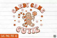Retro Christmas svg, Candy Cane Cutie svg, Christmas svg Product Image 2