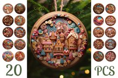 Candyland 3D Round Christmas Ornaments Bundle Sublimation Product Image 1