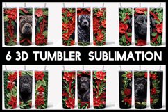 SUPER 108 3D Christmas Dogs Tumbler Sublimation I 18 Breeds Product Image 4