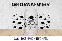 Funny graduation can glass wrap template SVG. Just Graduated Product Image 1