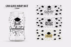 Graduation can glass wrap SVG. Funny graduate glass can Product Image 2