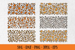 Fall Leaves Leopard Can Glass Wrap Bundle. Autumn Glass Can Product Image 2