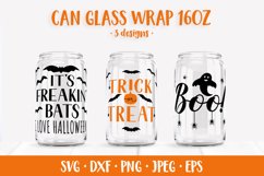 Halloween Quotes Can Glass Wrap SVG. Glass Can Wrap Designs Product Image 1