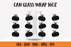 Pumpkin Can Glass Wrap SVG. Thanksgiving Glass Can Product Image 1
