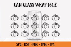 Pumpkins Can Glass Wrap. Thanksgiving Glass Can SVG Product Image 1