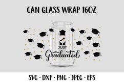Funny graduation can glass wrap with cute gnome SVG Product Image 1