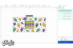 Mardi Gras Fat Tuesday Party Can Glass 16oz Wrap SVG Product Image 3