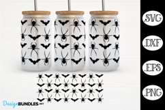 Halloween Spiders Wrap For 16 oz Can Glass SVG Product Image 1