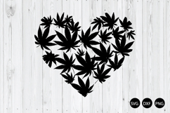 Cannabis Heart SVG, Marijuana Wreath SVG, Marijuana SVG Product Image 1