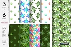 Cannabis pattern svg Hemp Leaves seamless pattern Product Image 1