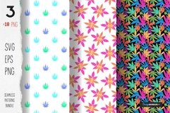 Cannabis pattern svg Hemp Leaves seamless pattern Product Image 3
