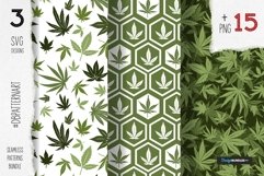 Cannabis pattern svg Hemp Leaves pattern vol.4 Product Image 2