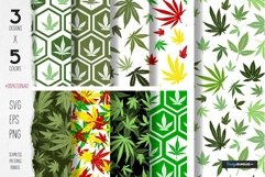 Cannabis pattern svg Hemp Leaves pattern vol.4 Product Image 1