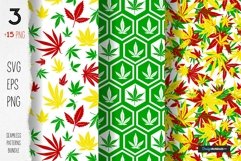 Cannabis pattern svg Hemp Leaves pattern vol.4 Product Image 4