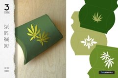 Cannabis Pillow Box svg paper box Product Image 1
