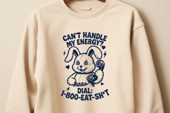 Funny Bunny SVG PNG | Can’t Handle My Energy, Neurodivergent Product Image 3