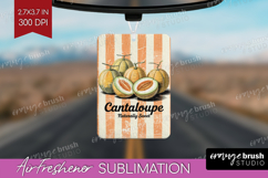 Cantaloupe Vintage Fruit Air Freshener PNG Summer PNG Product Image 1