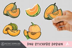 Cantaloupe Sticker Clipart Product Image 1