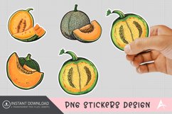Cantaloupe Sticker Clipart Product Image 1