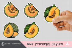 Cantaloupe Sticker Clipart Product Image 1
