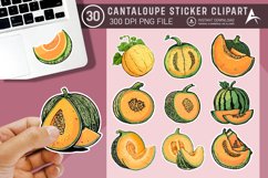 Cantaloupe Sticker Clipart Bundle Product Image 1