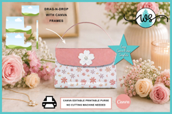 Canva Editable Paper Purse Template Printable Gift Box Product Image 1