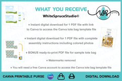 Canva Editable Printable Paper Purse Tote Bag Template Product Image 2