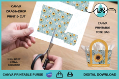 Canva Editable Printable Paper Purse Tote Bag Template Product Image 3