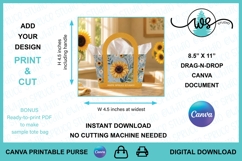 Canva Editable Printable Paper Purse Tote Bag Template Product Image 4