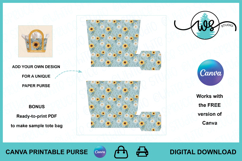 Canva Editable Printable Paper Purse Tote Bag Template Product Image 5