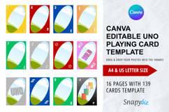 UNO Board Game Photo Party Card Canva Editable Template Product Image 3