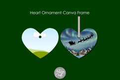 Heart Ornament Canva Frame, Canva template Product Image 1