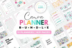 Canva Planner Collection: 15 Digital Planner Templates | BRI Product Image 1