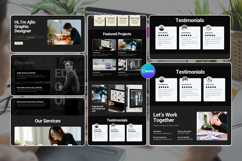 Canva Portfolio Website Editable Template Product Image 3