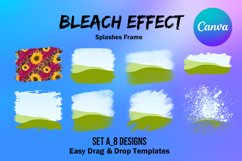 Canva Frame Template Bleach Effect SetA Splash Fill Your Own Product Image 1