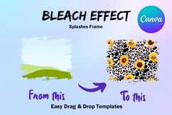 Canva Frame Template Bleach Effect SetA Splash Fill Your Own Product Image 2