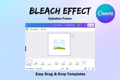 Canva Frame Template Bleach Effect SetA Splash Fill Your Own Product Image 3