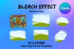 Canva Frame Template Bleach Effect SetB Splash Fill Your Own Product Image 1