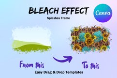 Canva Frame Template Bleach Effect SetB Splash Fill Your Own Product Image 2