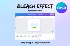 Canva Frame Template Bleach Effect SetB Splash Fill Your Own Product Image 3