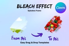 Canva Frame Template Bleach Effect SetC Splash Fill Your Own Product Image 2