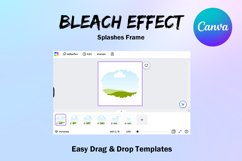 Canva Frame Template Bleach Effect SetD Splash Fill Your Own Product Image 3