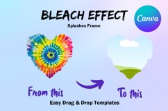 Canva Frame Template Bleach Effect SetE Splash Fill Your Own Product Image 2
