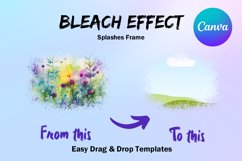 Canva Frame Template Bleach Effect SetG Splash Fill Your Own Product Image 2