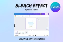 Canva Frame Template Bleach Effect SetG Splash Fill Your Own Product Image 3