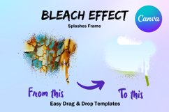Canva Frame Template Bleach Effect SetH Splash Fill Your Own Product Image 2